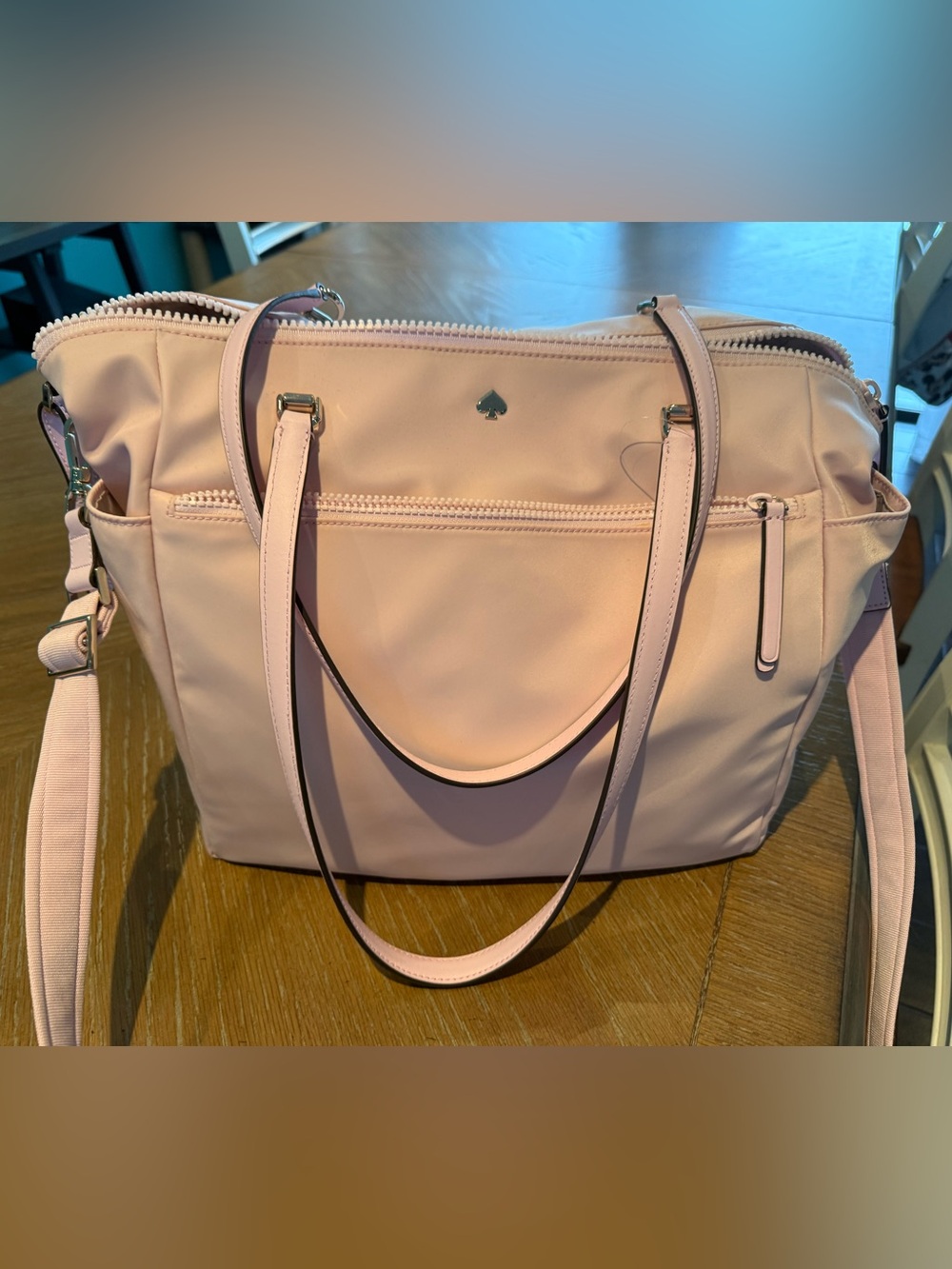 kate spade Pale Pink diaper bag tote with Top Handles